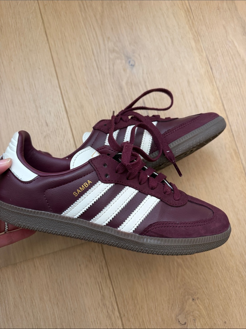 Adidas Samba Maroon/OffWhite/Gum Women’s size 7 - Picture 5 of 6
